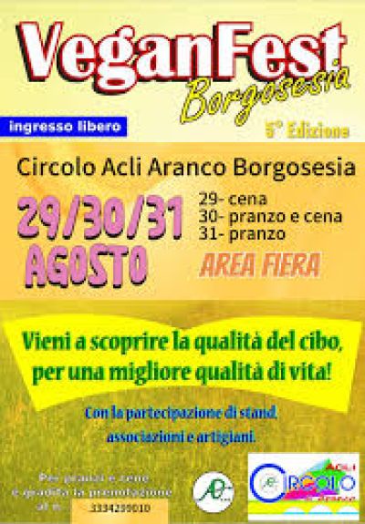 Vegan Fest - Borgosesia (VC) - Circolo Acli Aranco (VC)