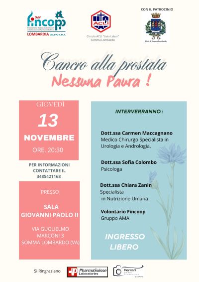Cancro alla prostata. Nessun paura! - Somma Lombardo (VA) - Circolo Acli Somma Lombardo (VA)