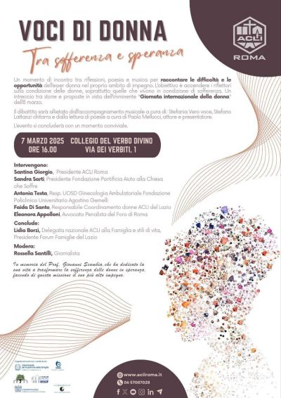 Voci di donna: Tra sofferenza e speranza - Acli Roma (RM)