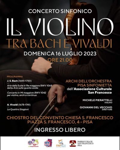 Concerto sinfonico: Il Violino - Acli Pisa e Arte e Spettacolo Pisa (PI)