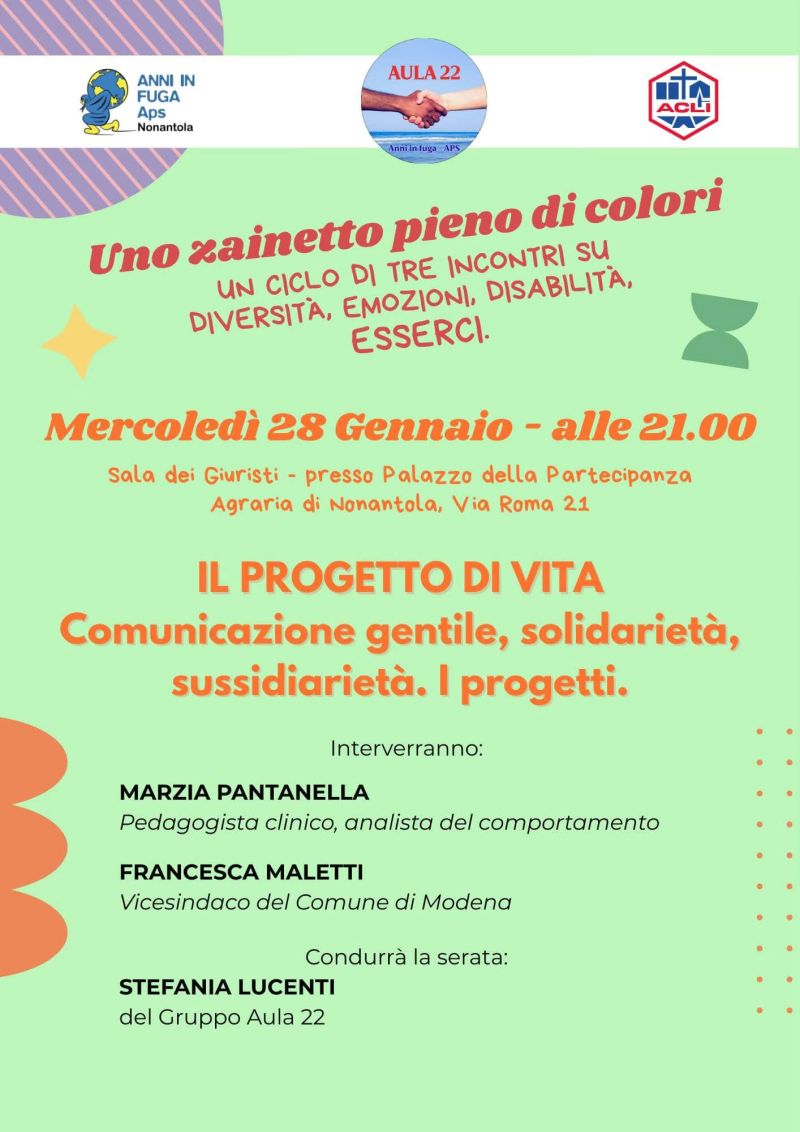 UNO ZAINETTO PIENO DI COLORI - NONANTOLA (MO)