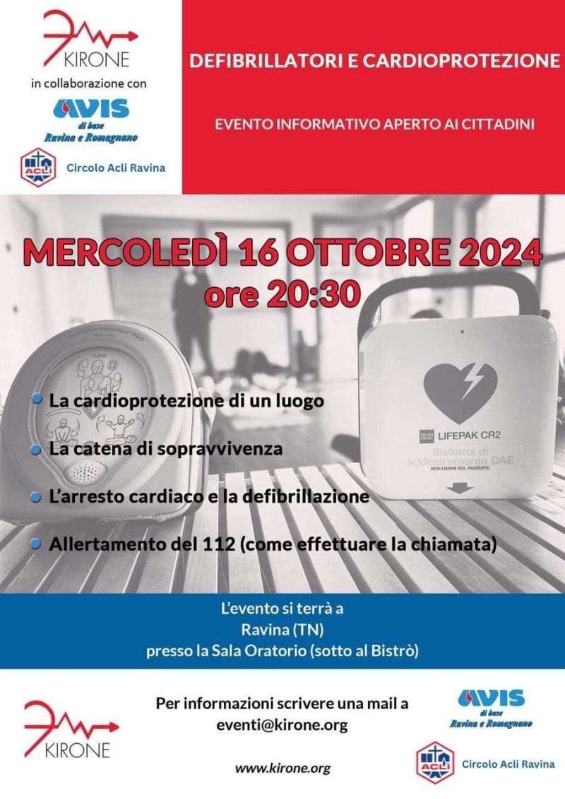 Defibrillatori e cardioprotezione - Circolo Acli Ravina (TN)