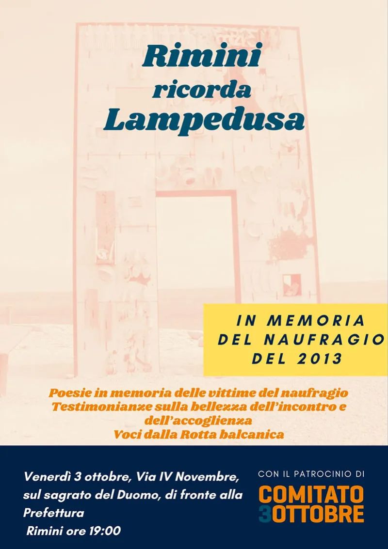 Rimini ricorda Lampedusa - Rimini - Acli Rimini (RN)