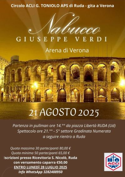 Nabucco: Giuseppe Verdi - Udine - Circolo Acli Ruda (UD)