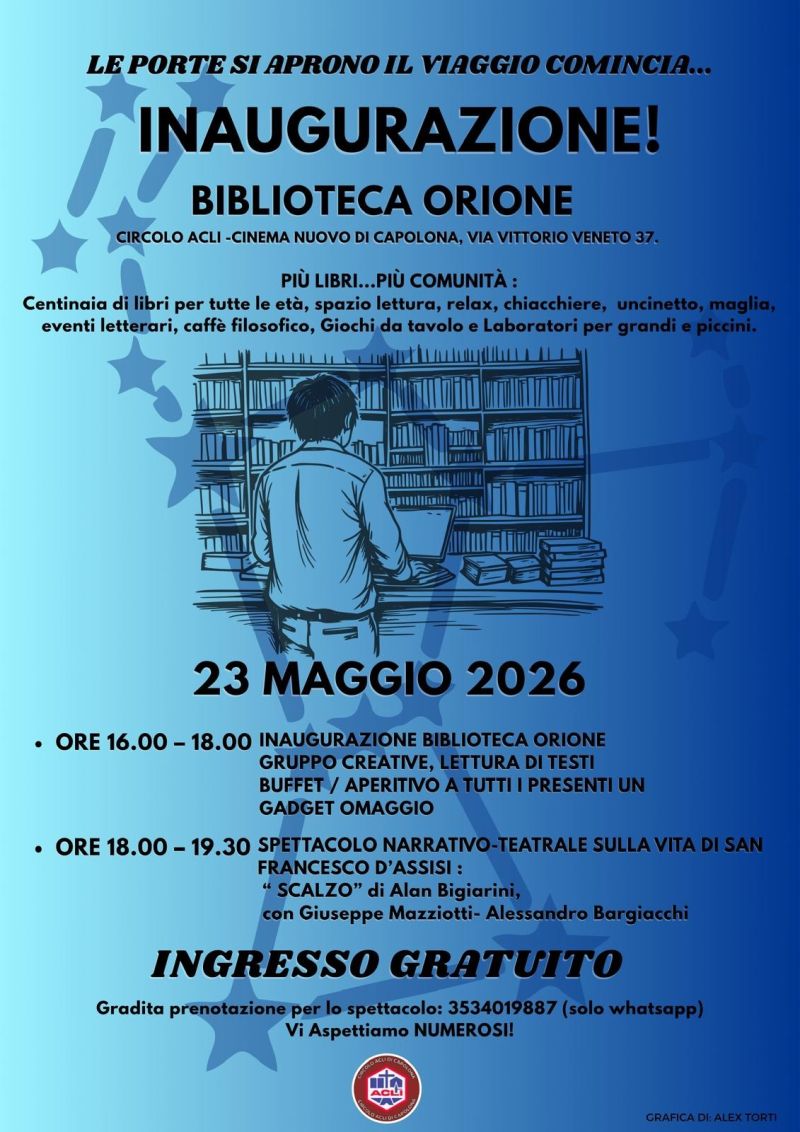 INAUGURAZIONE BIBLIOTECA ORIONE - CAPOLONA (AR)