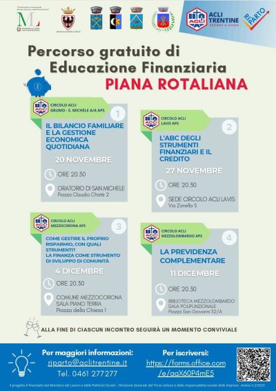 L'ABC degli strumenti finanziari e il credito - Lavis (TN) - Circolo Acli Lavis (TN)