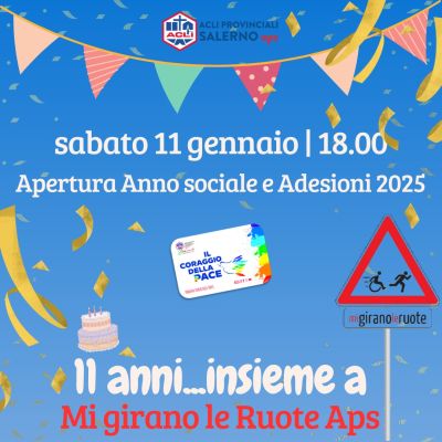 Apertura Anno Sociale e Adesioni 2025 - Mi girano le ruote e Acli Salerno (SA)
