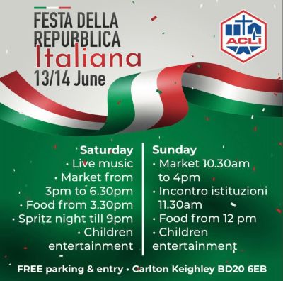 FESTA DELLA REPUBBLICA ITALIANA - KEIGHLEY (INGHILTERRA)