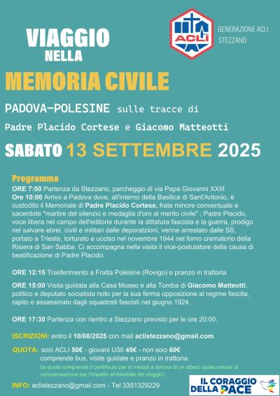 Viaggio nella Memoria Civile - Circolo Acli Stezzano (BG)