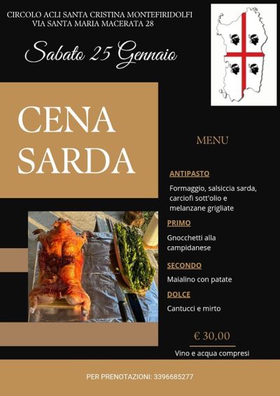 Cena sarda - Circolo Acli Montefiridolfi (FI)