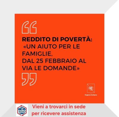 Reddito di povertà: Un aiuto per le famiglie - Circolo Acli Misterbianco (CT)
