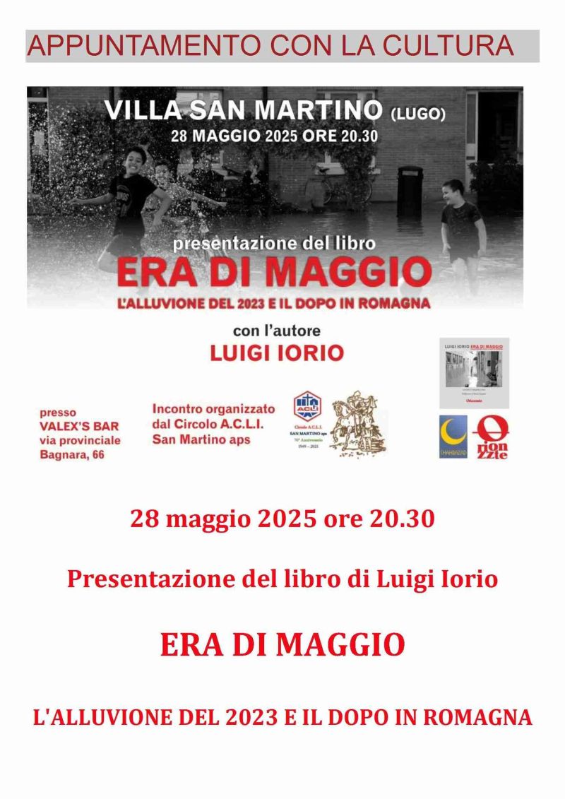 Presentazione del libro "Era di maggio" - Lugo (RA) - Circolo Acli Lugo (RA)