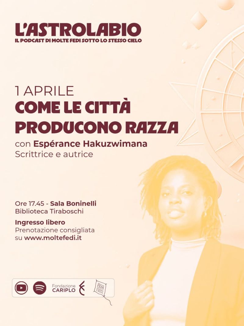COME LE CITTA' PRODUCONO RAZZA, CON ESPÉRANCE HAKUZWIMANA - BERGAMO - ACLI BERGAMO