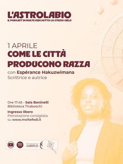 COME LE CITTA' PRODUCONO RAZZA, CON ESPÉRANCE HAKUZWIMANA - BERGAMO - ACLI BERGAMO