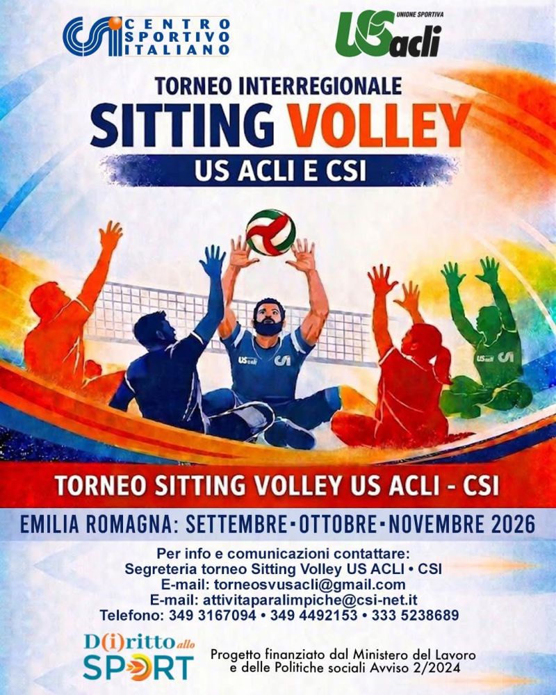 TORNEO INTERREGIONALE SITTING VOLLEY - US ACLI E CSI - US ACLI EMILIA ROMAGNA