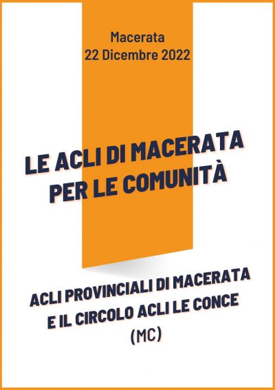 Le Acli di Macerata per le comunità - Acli Macerata e Circolo Acli le Conce (MC)