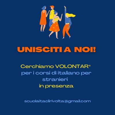 Unisciti a noi! Cerchiamo VOLONTAR* per i corsi di italiano per stranieri - Circolo Acli Rivolta D'Adda (CR)