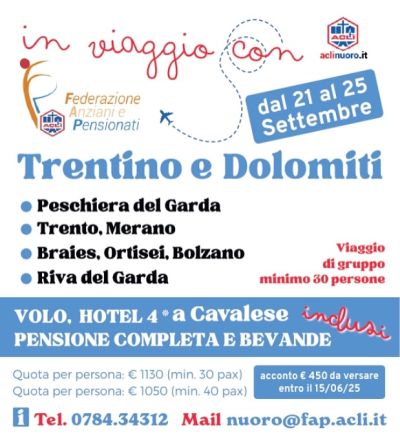 Trentino e Dolomiti - Acli Nuoro (NU)