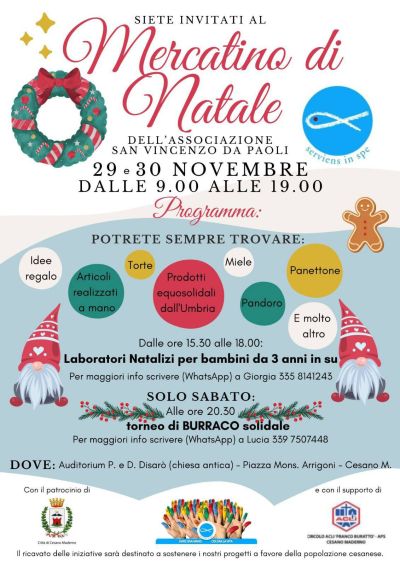 Mercatino di Natale - Cesano Maderno (MI) - Circolo Acli Cesano Maderno (MI)