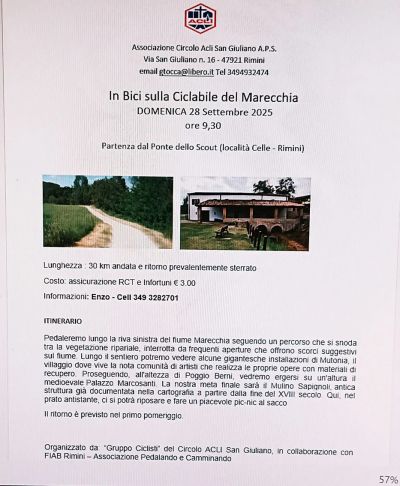 In Bici sulla Ciclabile del Marecchia - San Giuliano (RN) - Circolo Acli San Giuliano (RN)