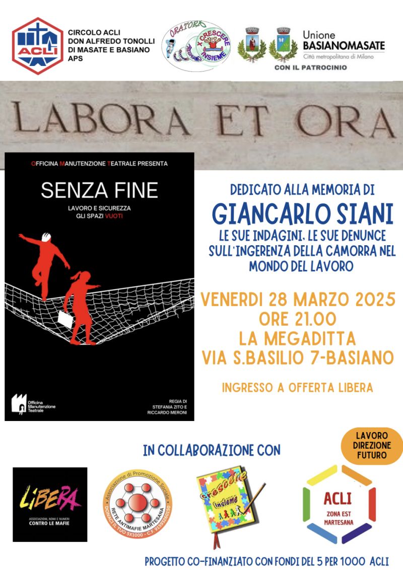 Senza fine: Lavoro e sicurezza. Gli spazi vuoti - Circolo Acli Masate e Basiano (MI)