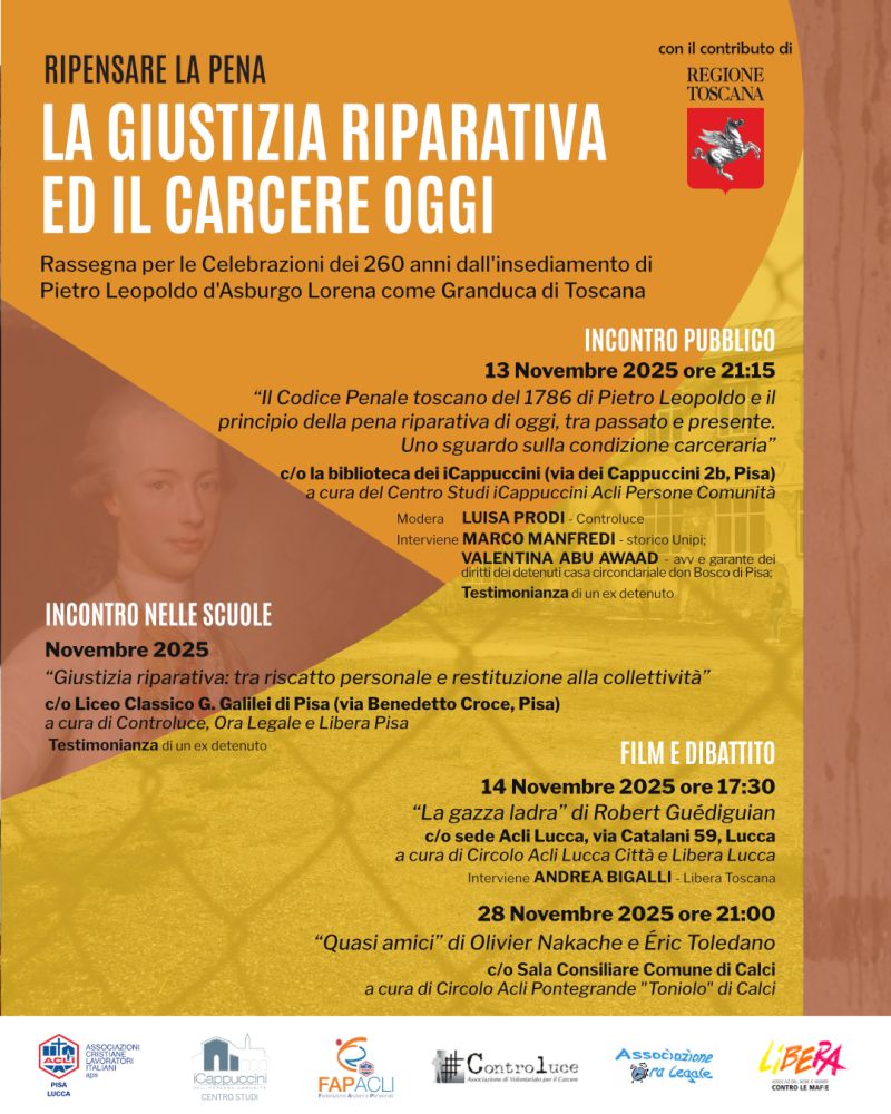 La giustizia riparativa ed il carcere oggi - Pisa - Acli Pisa e Lucca (PI)