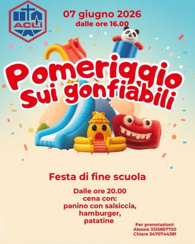 POMERIGGIO SUI GONFIABILI - FESTA DI FINE SCUOLA - DERUTA (PG)