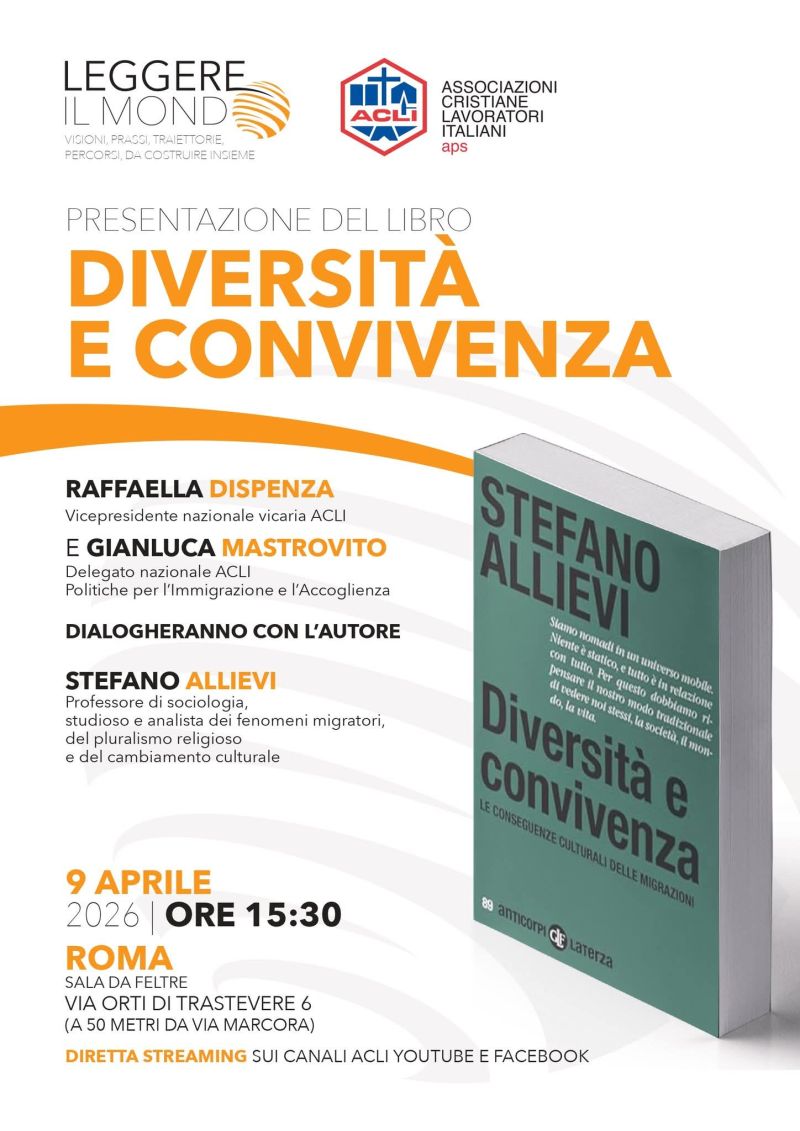 PRESENTAZIONE LIBRO - DIVERSITÀ E CONVIVENZA - ACLI SEDE NAZIONALE - ROMA (RM)