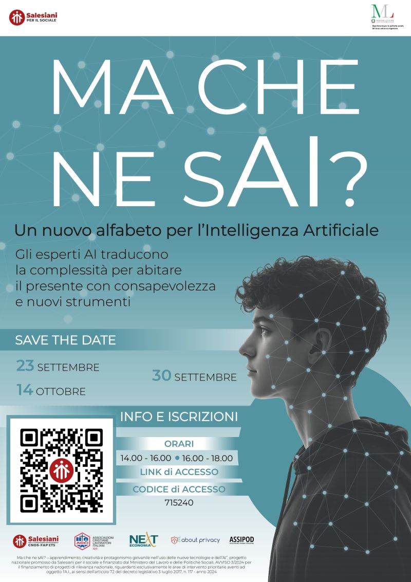 MA CHE NE SAI? UN NUOVO ALFABETO PER L'INTELLIGENZA ARTIFICIALE - ACLI PADOVA