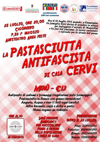 La Pastasciutta Antifascista di Casa Cervi - Cucciono (MI) - Circolo Acli Cuggiono (MI)
