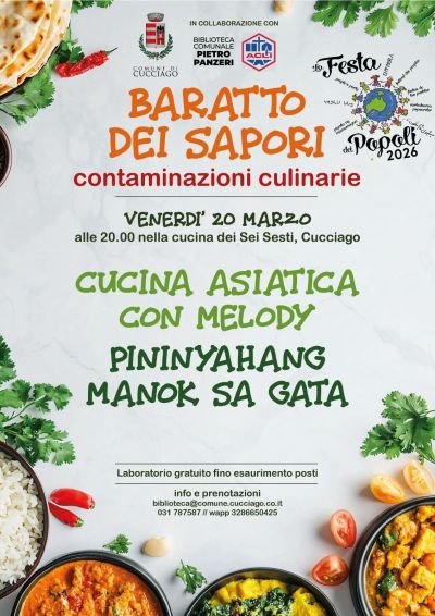BARATTO DEI SAPORI - CONTAMINAZIONI CULINARIE - CUCCIAGO (CO) - CIRCOLO ACLI CUCCIAGO (CO)