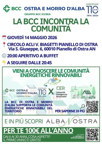 LA BCC INCONTRA LA COMUNITA' - PIANELLO DI OSTRA (AN)