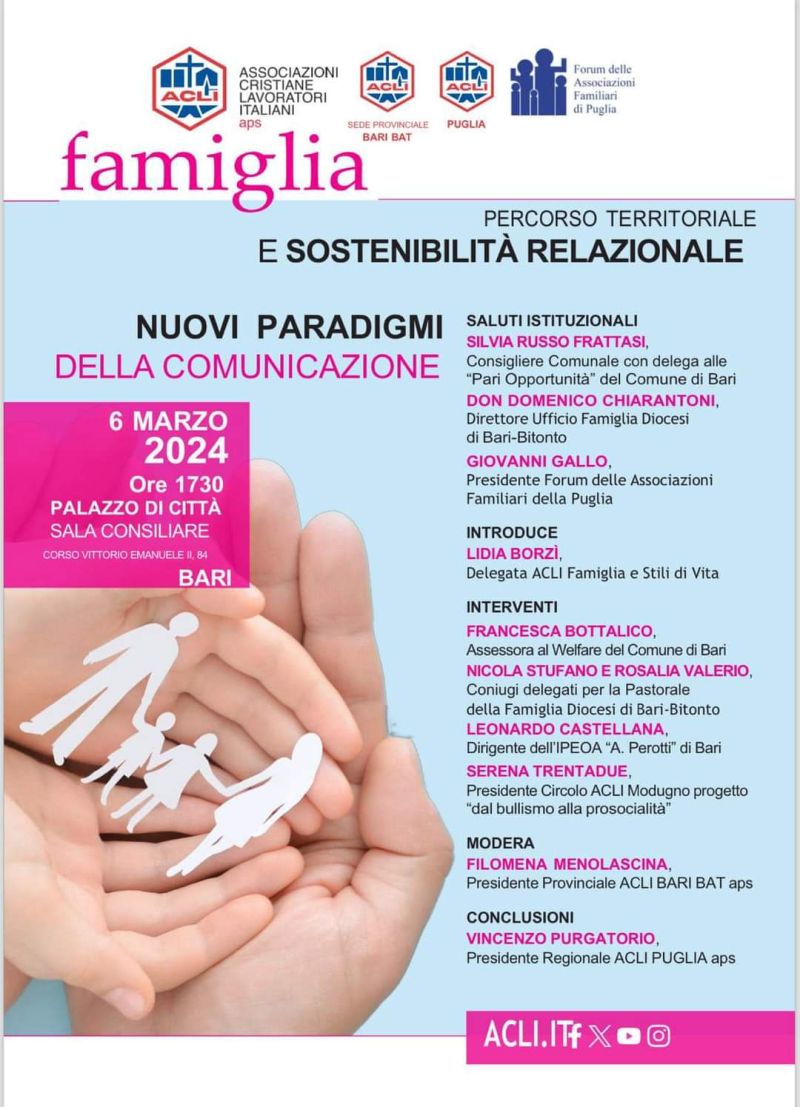 Famiglia: Nuovi Paradigmi della Comunicazione - Acli Bari Bat e Acli Puglia