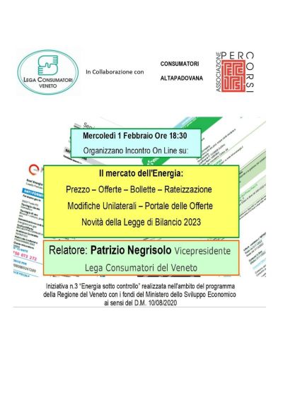 Il mercato dell&#039;Energia - Acli Padova (PD)