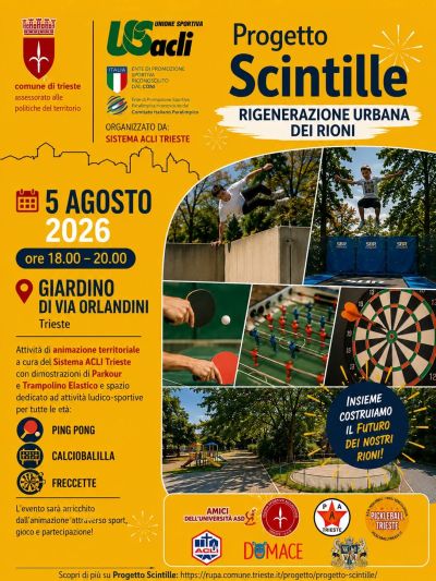 PROGETTO SCINTILLE - RIGENERAZIONE URBANA DEI RIONI - TRIESTE - US ACLI TRIESTE - ACLI TRIESTE