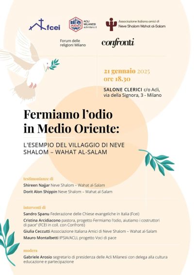 Fermiamo l'odio in Medio Oriente - Acli Milano (MI)