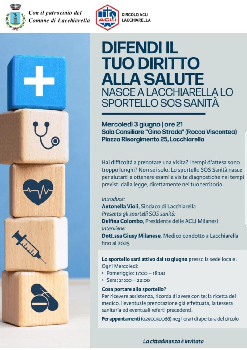 DIFENDI IL TUO DIRITTO ALLA SALUTE - CIRCOLO ACLI DI LACCHIARELLA (MI)