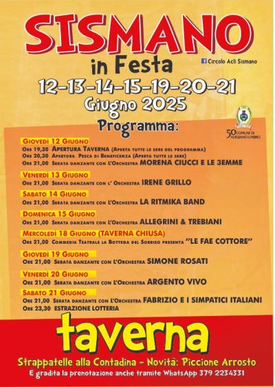 Sismano in Festa - Avigliano Umbro (TR) - Circolo Acli Sismano (TR)