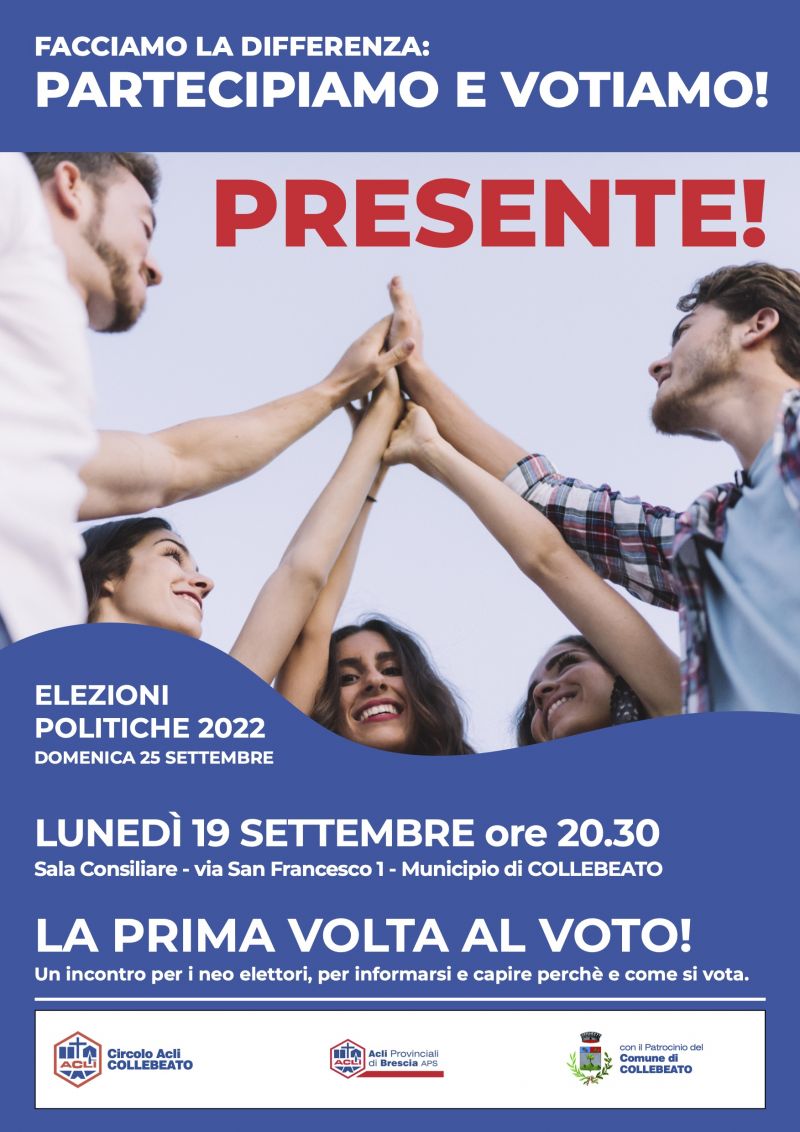 La prima volta al voto! Presente! - Acli Brescia e Circolo Acli Collebeato (BS)