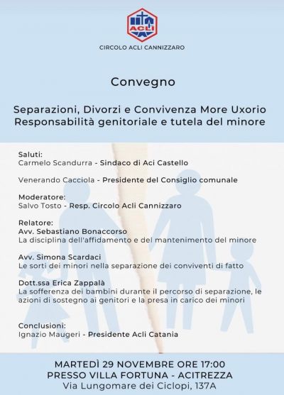 Separazioni, divorzi e convivenza more uxorio - Circolo Acli Cannizzaro (CA)