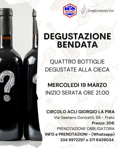 Degustazione bendata - Circolo Acli Giorgio La Pira (PO)