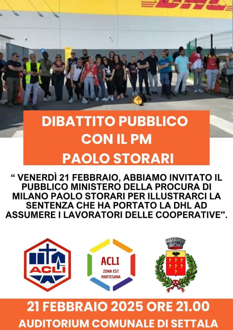 Dibattito pubblico con il PM Paolo Storari - Circolo Acli Settala (MI)