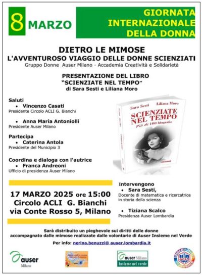 Dietro le mimose: L'avventuroso viaggio delle donne scienziati - Circolo Acli Lambrate (MI)