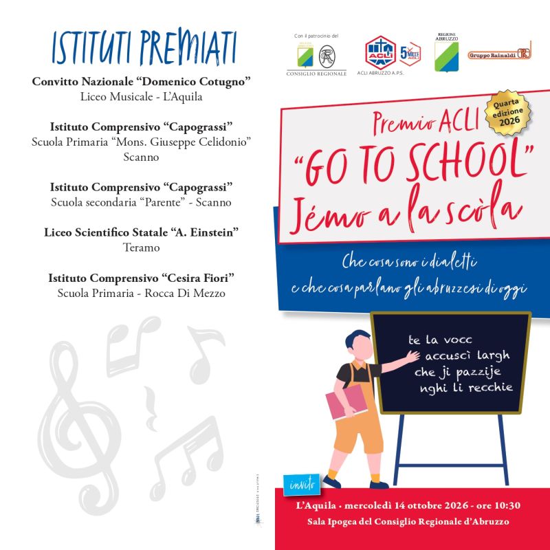 PREMIO ACLI "GO TO SCHOOL" - L'AQUILA - ACLI L'AQUILA E ABRUZZO