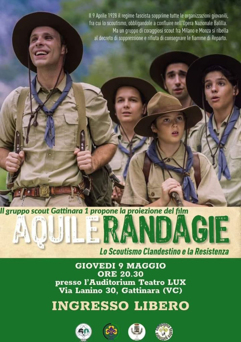 Proiezione del film "Aquile Randagie" - Circolo Acli Gattinara (VC)