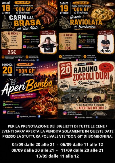 FESTA PATRONALE DI BOMBONINA - CUNEO - CIRCOLO ACLI BOMBONINA (CN)
