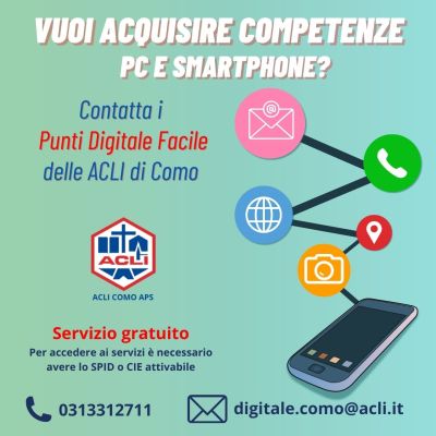 Vuoi acquisire competenze PC e Smartphone? - Como - Acli Como (CO)