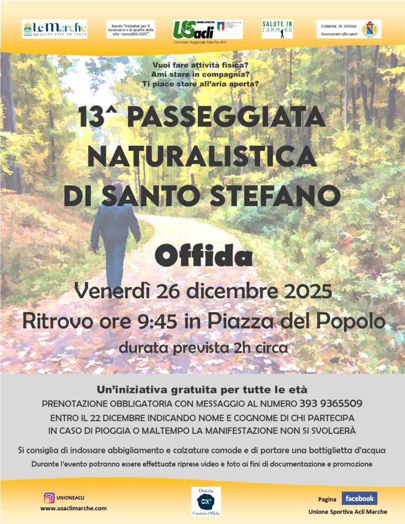 13^ Passeggiata naturalistica di Santo Stefano - Offida - US Acli Marche