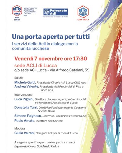 Una porta aperta per tutti - Lucca - Acli Pisa e Lucca