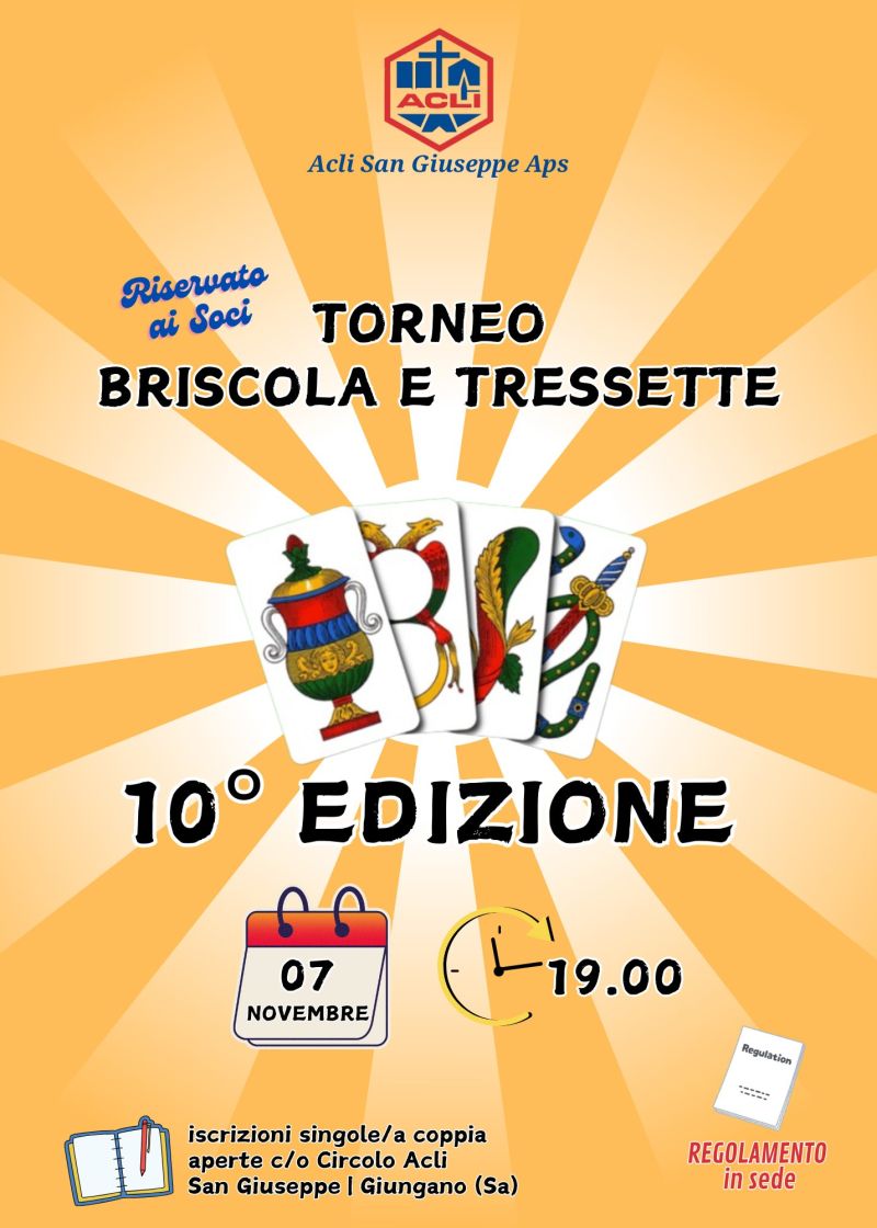 Torneo Briscola e Tressette - Circolo Acli San Giuseppe (SA)